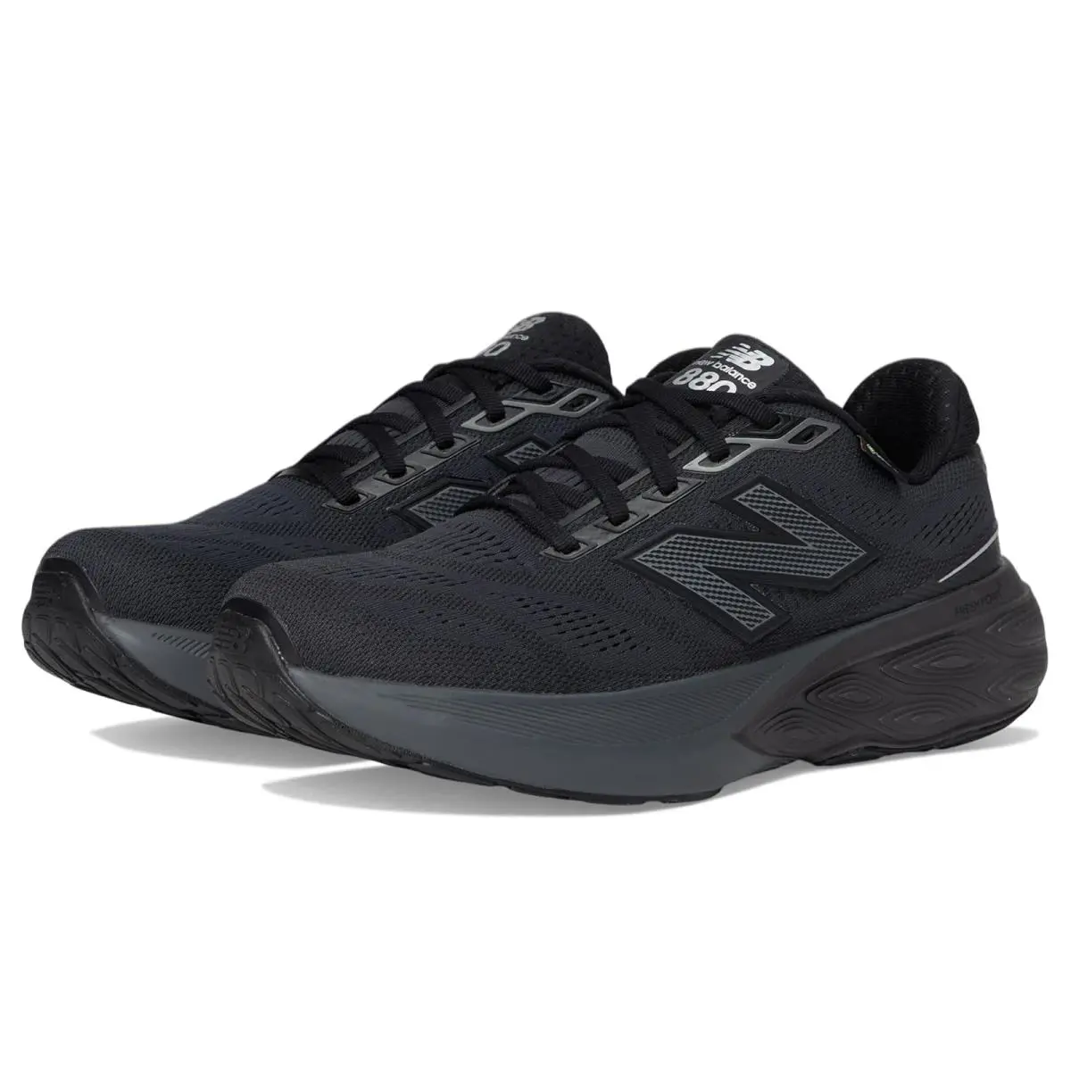 New Balance shoes - Black/Castlerock/Silver Metallic 6