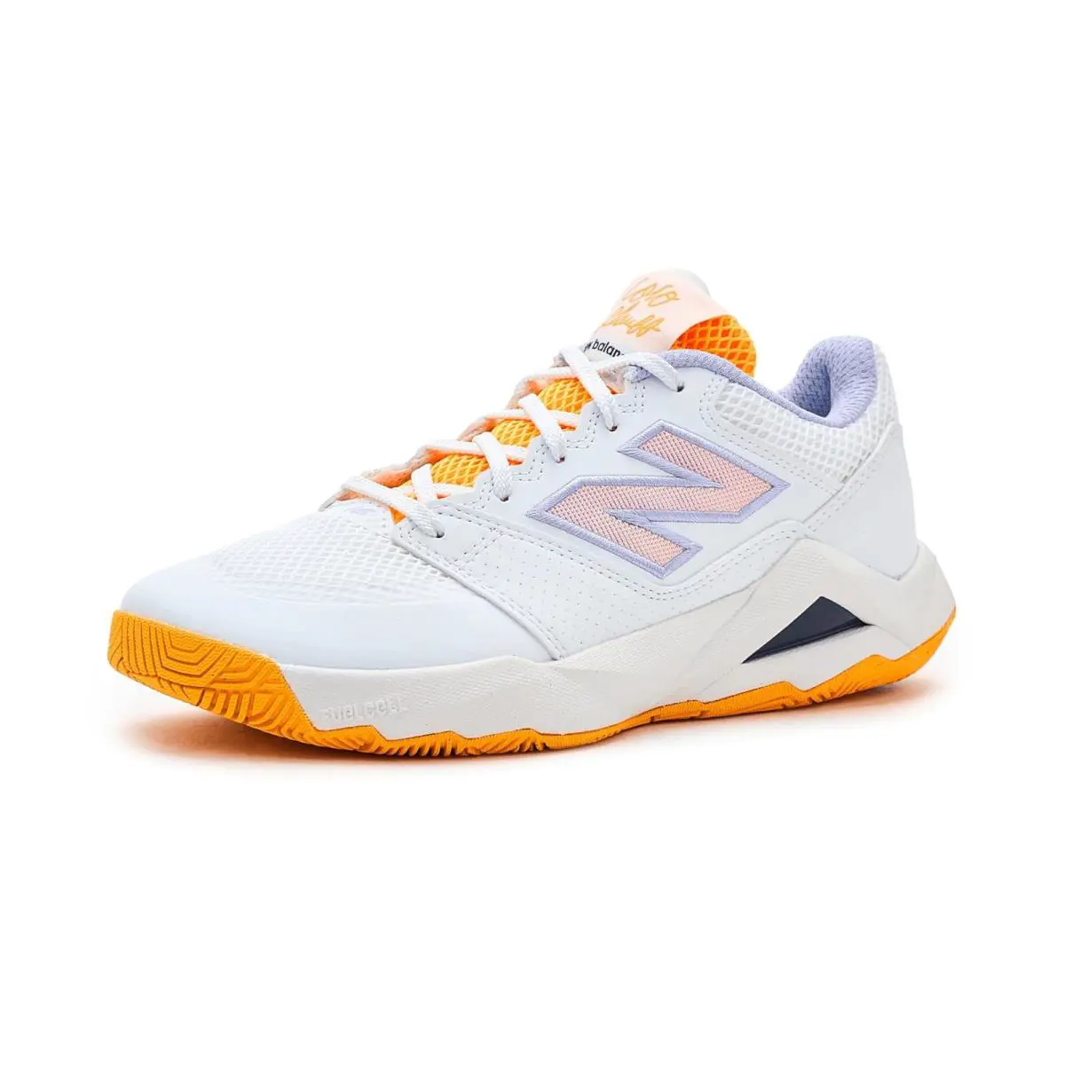 Woman`s Sneakers Athletic Shoes New Balance Coco Delray Tennis Shoes - Bisque/Urgent Red