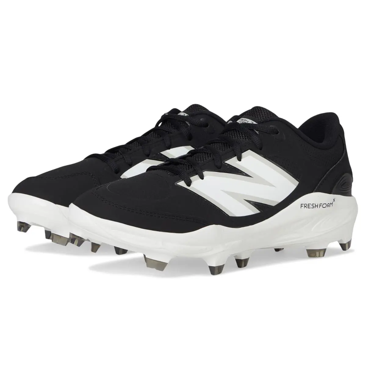 Man`s Shoes New Balance Fresh Foam 3000v7 Molded Baseball Cleats - Black/White