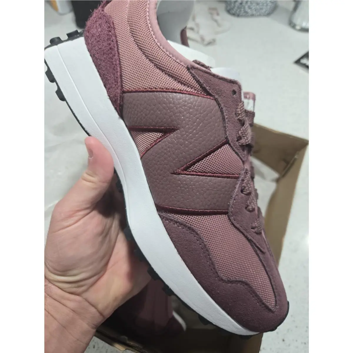 New Balance shoes - New Balance® Men`s 10 D Classics 327 Sneakers in Burgundy Shadow - U327MB - Red (UPC: 197375750507) 1
