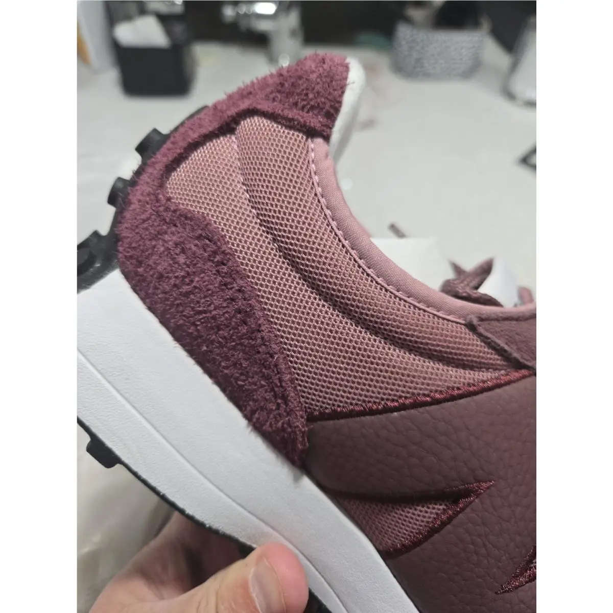 New Balance shoes - New Balance® Men`s 10 D Classics 327 Sneakers in Burgundy Shadow - U327MB - Red (UPC: 197375750507) 2