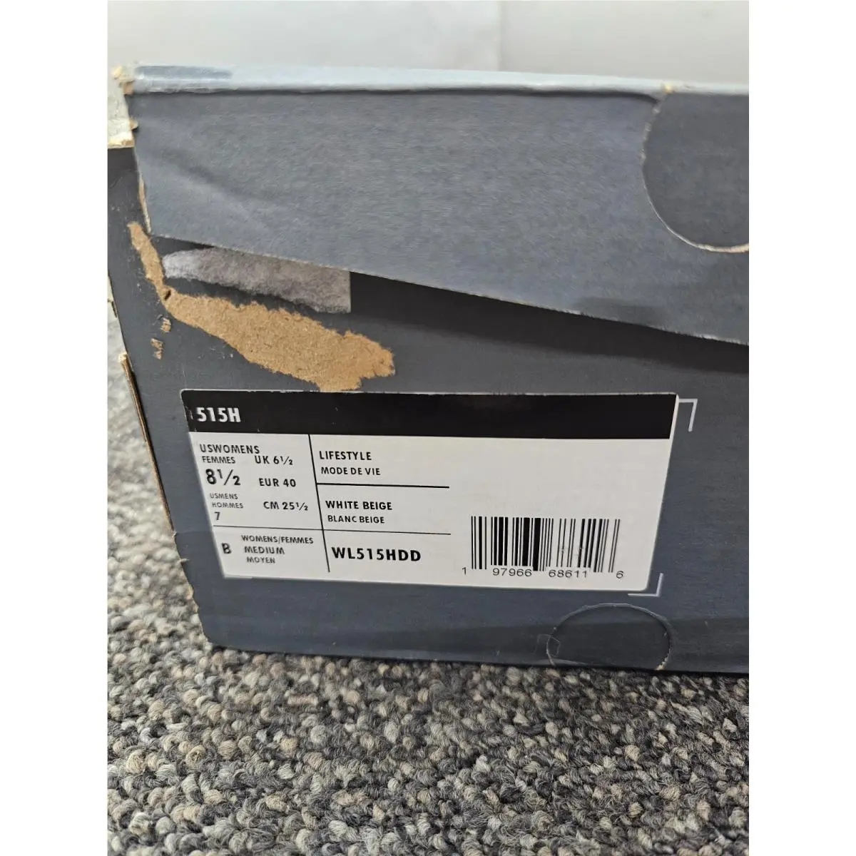 New Balance shoes - 515H - WL515HDD - White/Beige (UPC: 197966686116) 4