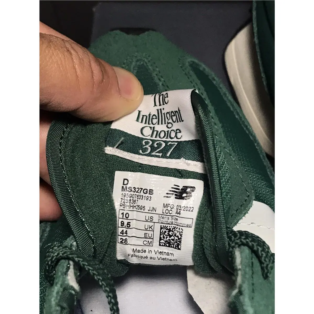 New Balance shoes - New Balance 327 - MS327GB - Green, Manufacturer: Team Forest Green/White 4