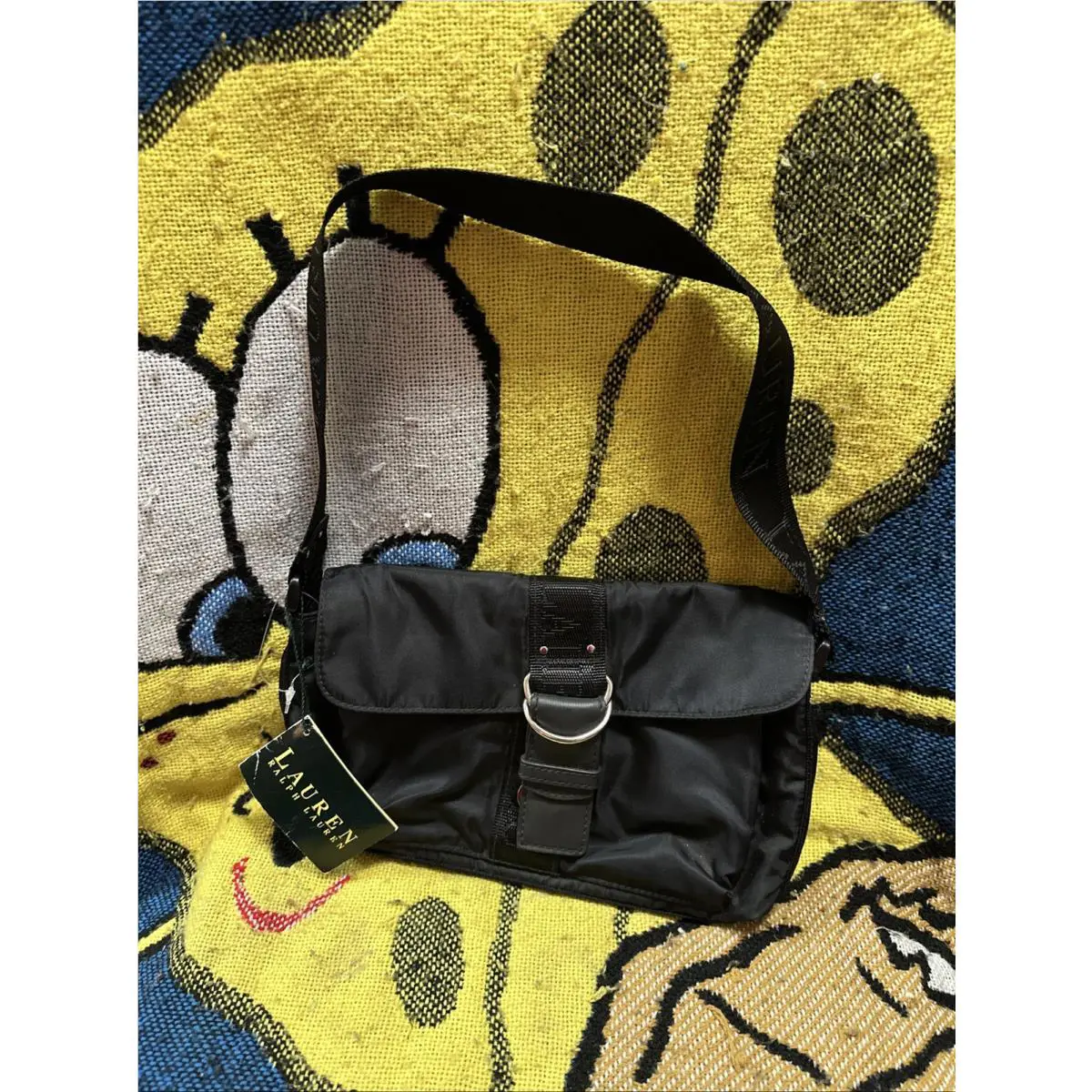 Lauren Ralph Lauren Black Shoulder Women s Purse Nylon