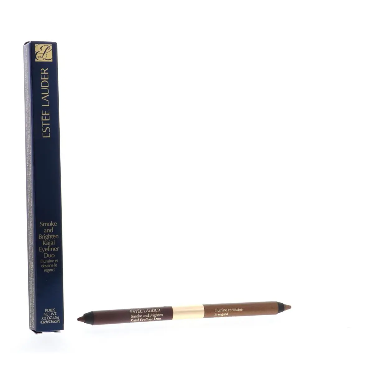 Estee Lauder Smoke Brighten Kajal Eyeliner Duo Dark Chocolate Rich Bronze0.02oz