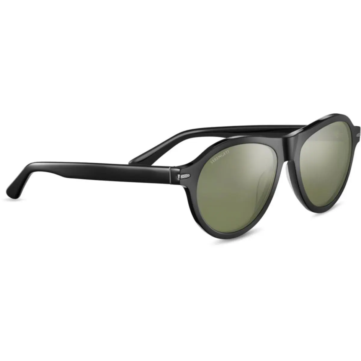 Serengeti Danby Sunglasses - Photochromic Polarized Glass Lenses SS527001/ShinyBlack/555nm