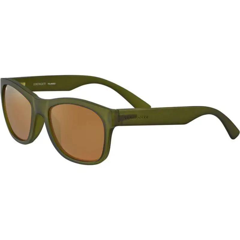 Serengeti Chandler Sunglasses - Photochromic Polarized Lenses SS557002/RubberisedKhaki/DriversGold