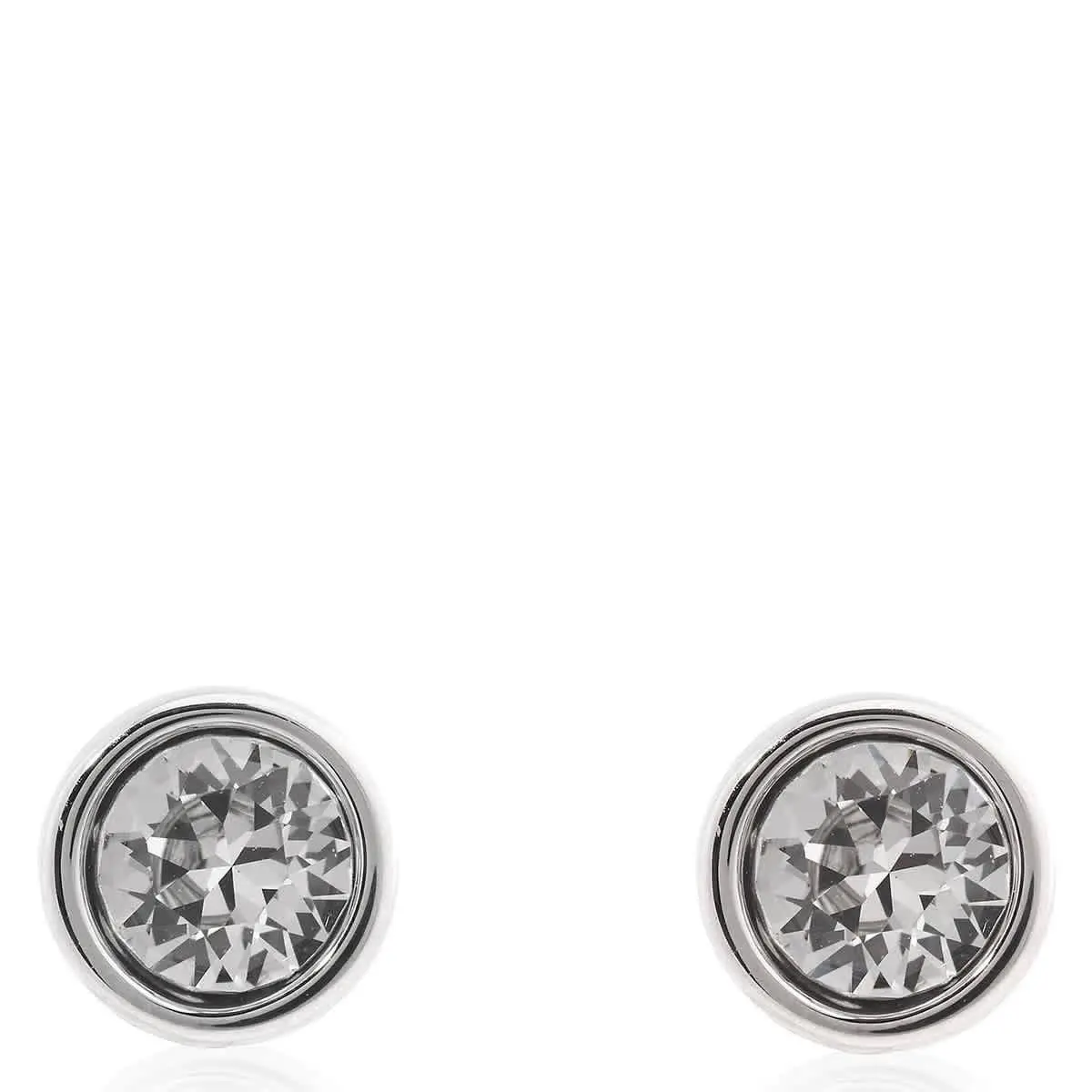 Swarovski Imber Pierced Earrings Stud Rhodium Shiny White