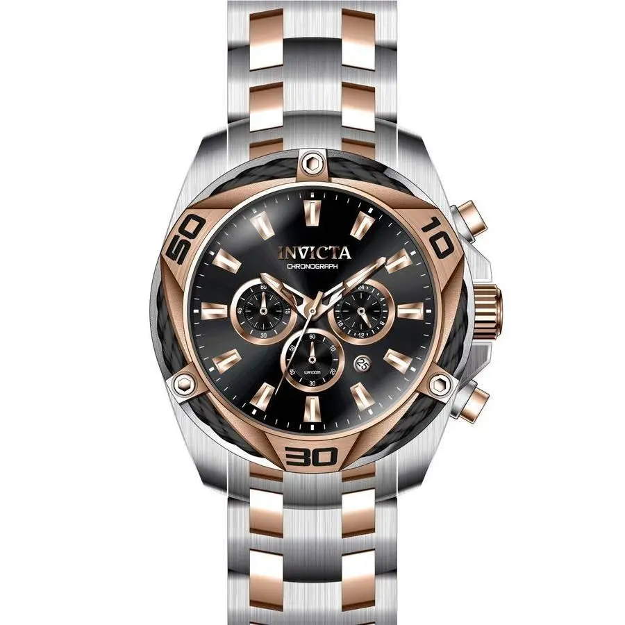 Bolt Chronograph Quartz Black Dial Men`s Watch 34129 by Invicta