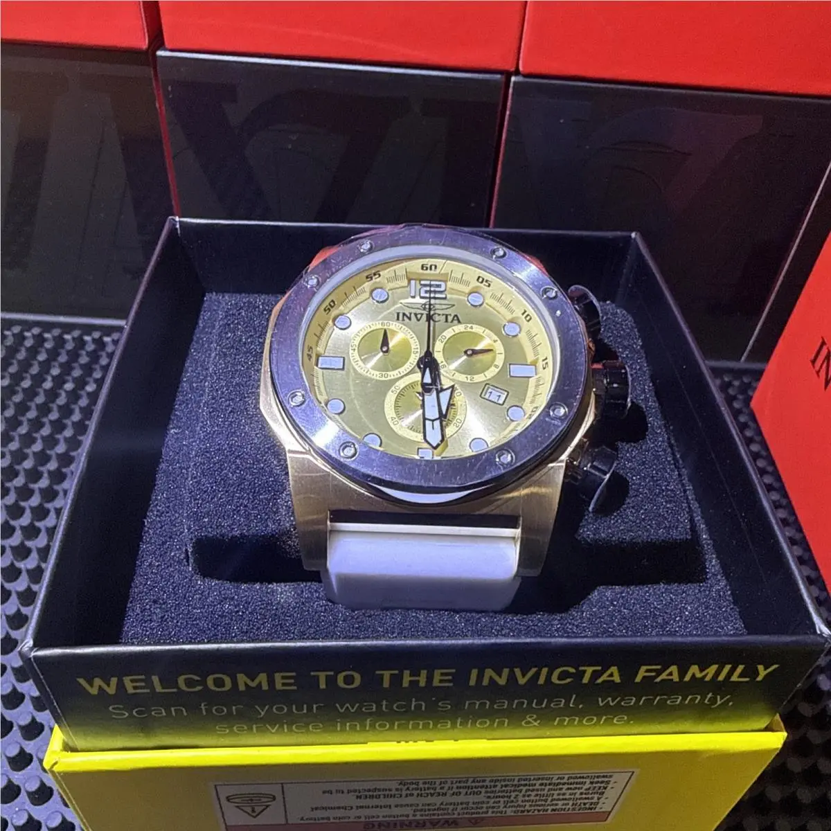 Invicta Sea Hunter White Gold Titan Men`s 52mm Sport Chronograph Watch 48976