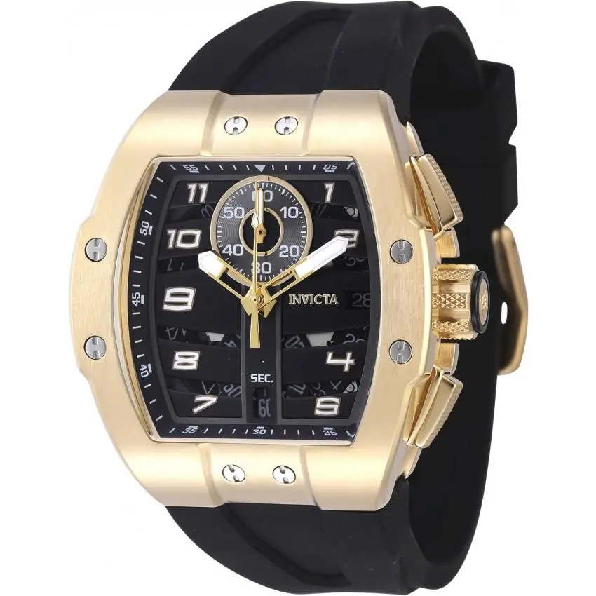 Invicta Men`s Watch Invicta Racing Chronograph Black Dial Silicone Strap 47368