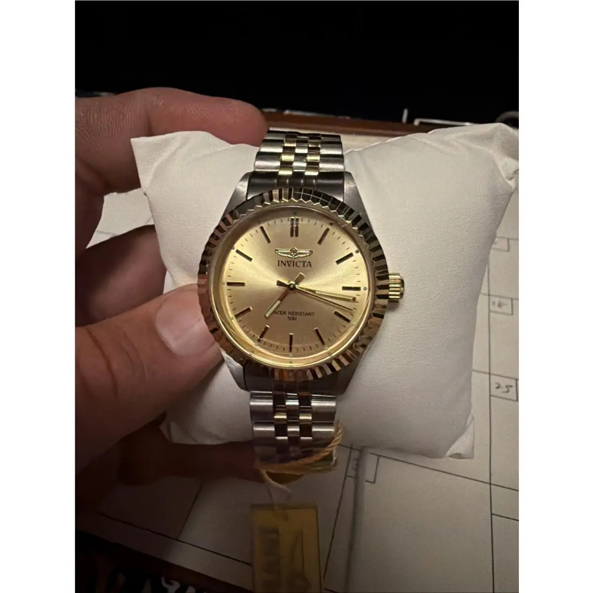 Women`s Watch Gold Tone Dial Quartz Two Tone Gold Plated Bracelet 29405 by Invicta