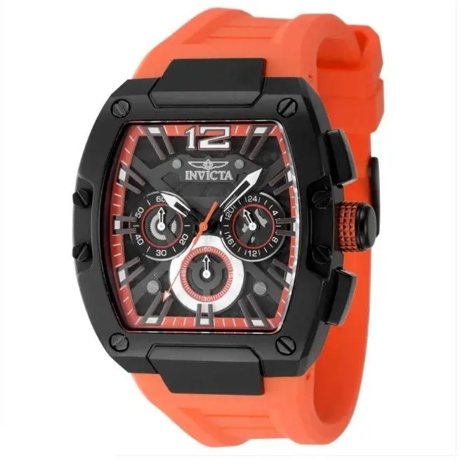 Invicta Men`s 43mm Invicta Racing Quartz Chronograph Orange/black Dial Watch