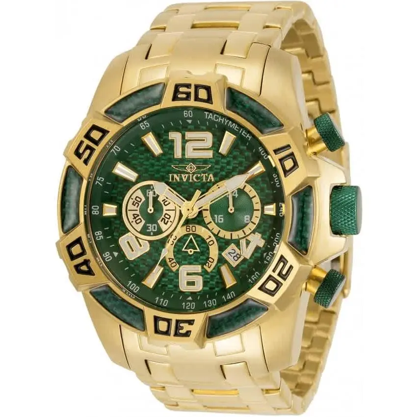 Pro Diver Chronograph Quartz Green Dial Men`s Watch 34156 by Invicta