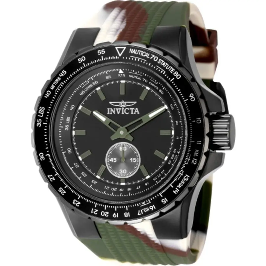 Invicta Aviator Quartz Black Dial Men`s Watch 49320