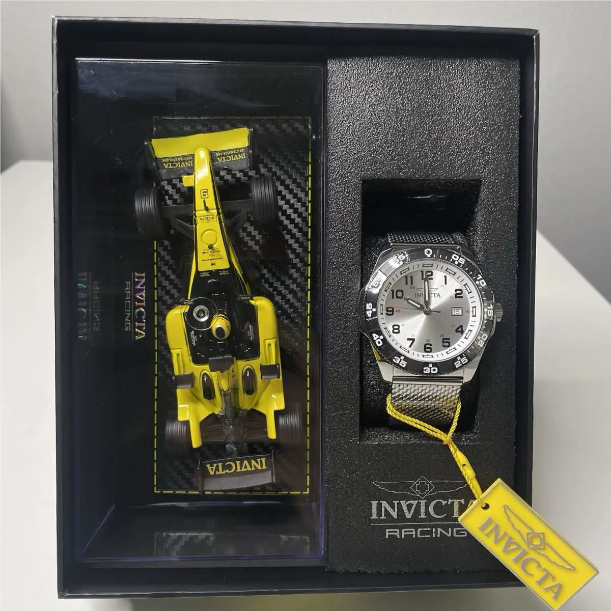 Invicta Coalition Forces Vulcanx Collectible Race Car Bundle 48352 Watch 45 mm
