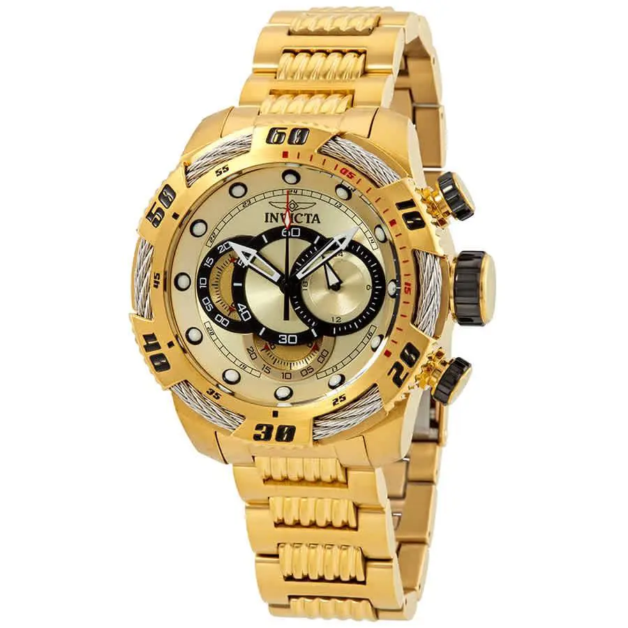 Invicta Speedway Chronograph Gold Dial Men`s Watch 25482