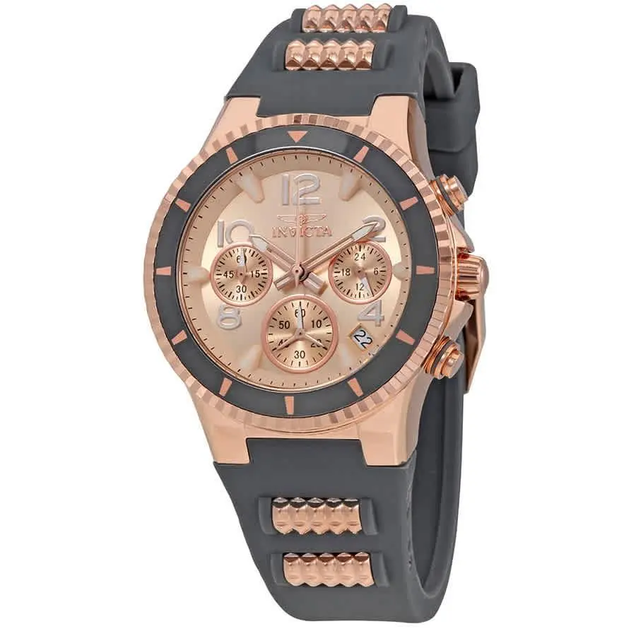 Invicta Blu Chronograph Rose Dial Ladies Watch 24189