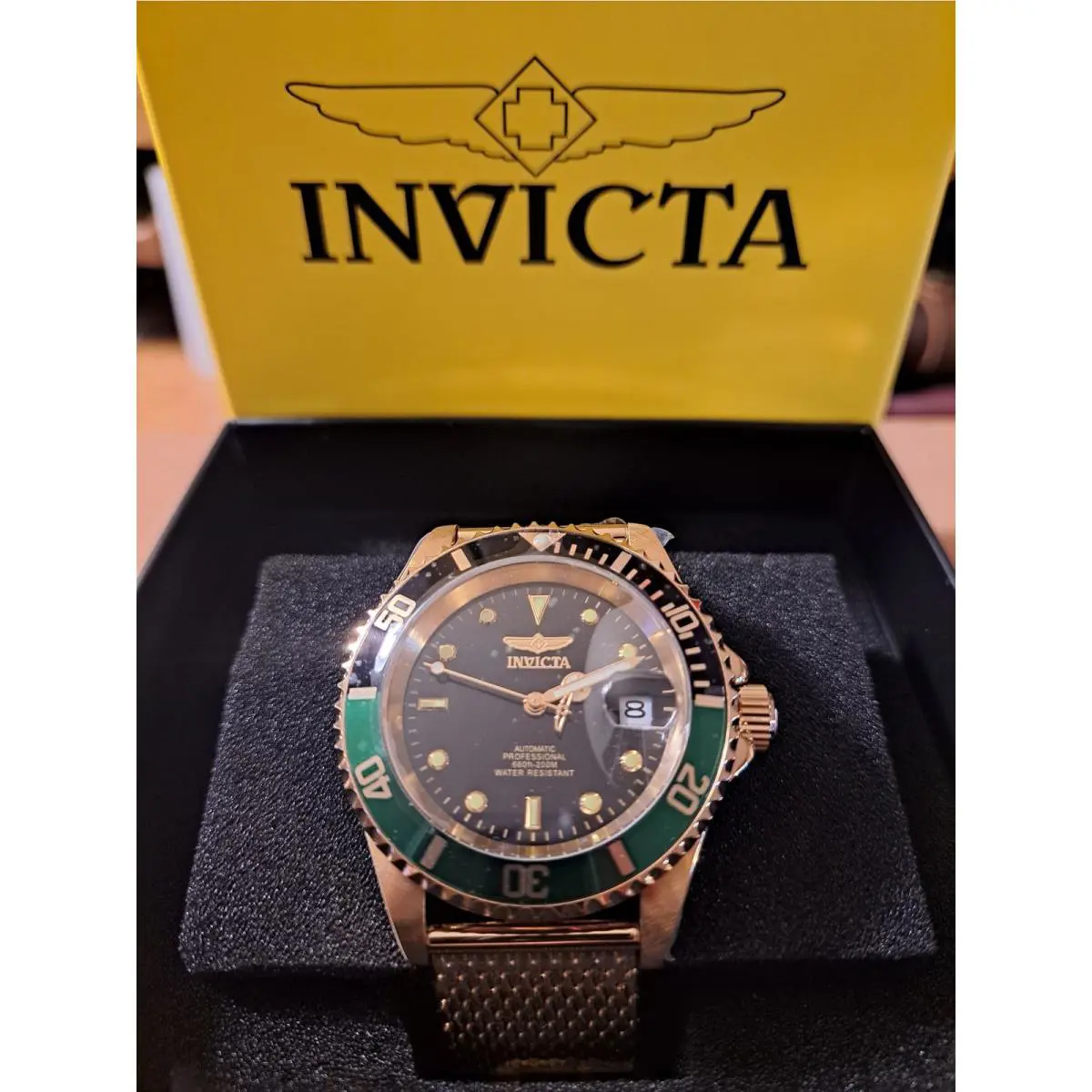 Invicta Pro Diver Apex Automatic Men`s Watch 40mm Steel Gold Tone 47723