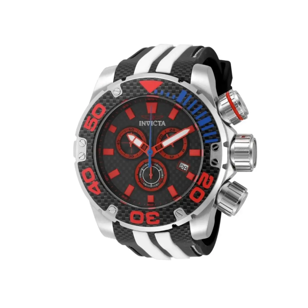Invicta Sea Hunter Harpoon Strike Men`s Watch 52mm White Black 48992
