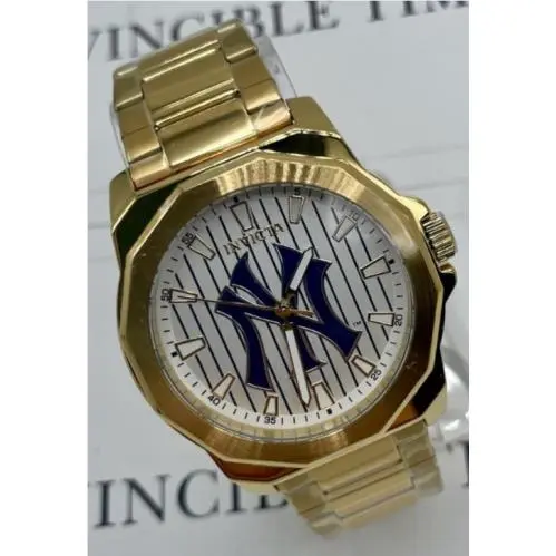 Invicta Speedway New York Yankees Edition Men`s Watch Speedway York Yankees Edition Quartz Yellow Gold 49861