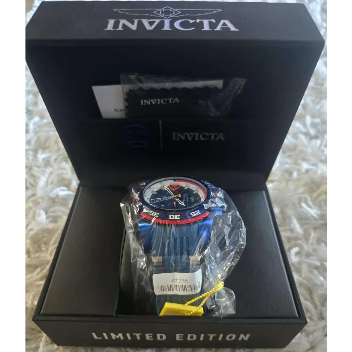 Invicta DC Comics Superman Men`s Watch Japan Quartz 41235 Ltd Ed. 360/4000 Mint