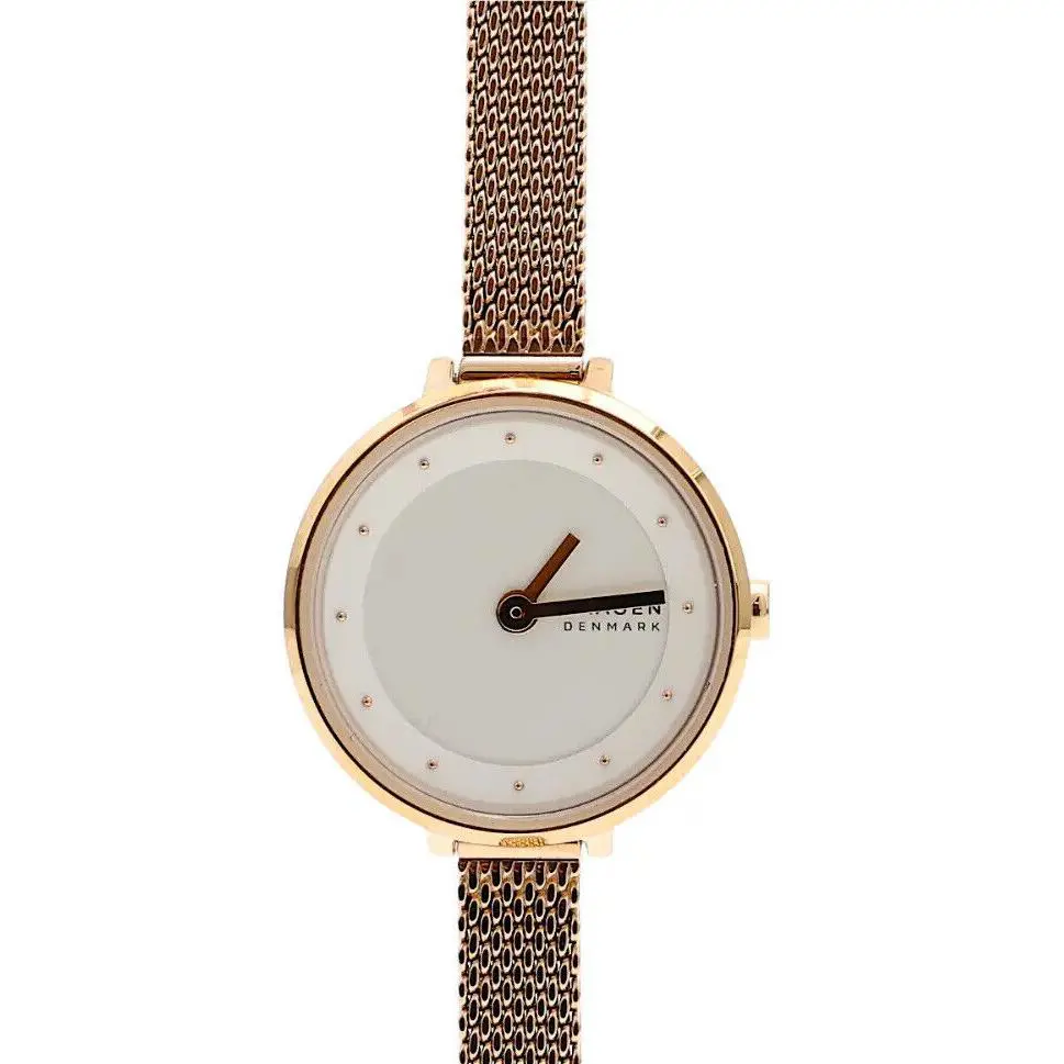 F1309 Womens Rose Gold SKW3043 22 mm Gitte Lille Two-hand Watch by Skagen