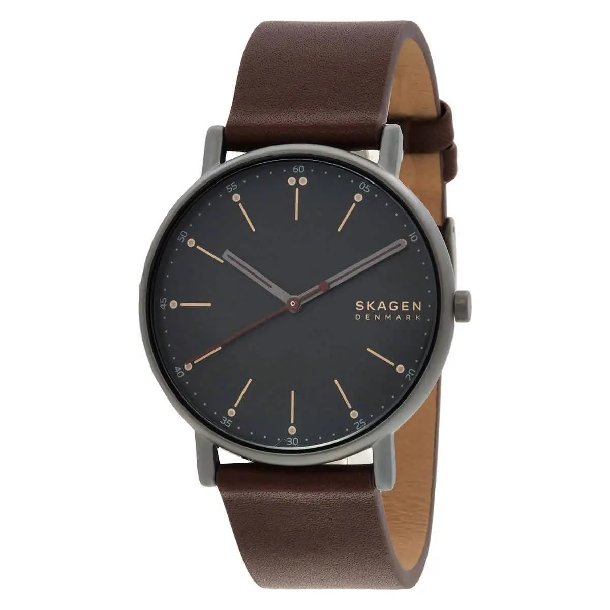 Skagen Signatur Quartz Black Dial Men`s Watch SKW6860 - Dial: Black, Band: Brown, Bezel: Black