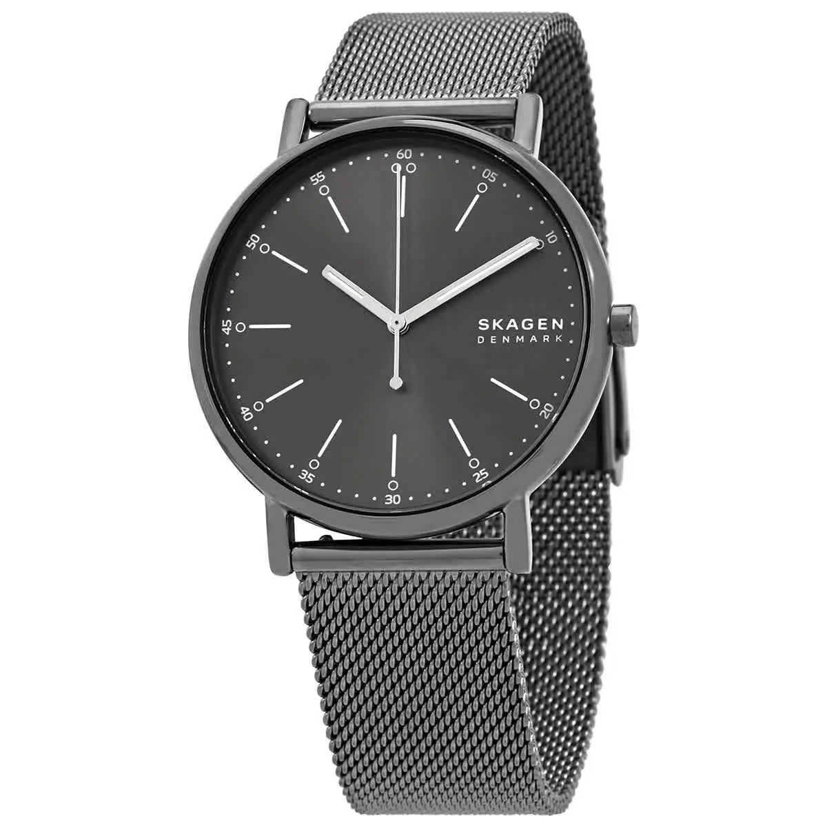 Skagen Signatur Quartz Grey Dial Men`s Watch SKW6577 - Dial: Grey, Band: Charcoal-plated, Bezel: Charcoal-plated