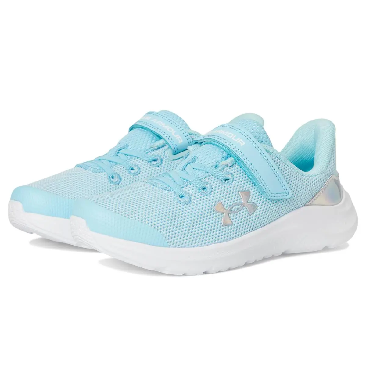 Girl`s Shoes Under Armour Kids Pursuit 4 Alternate Closure Little Kid - Stream/Stream/Iridescent