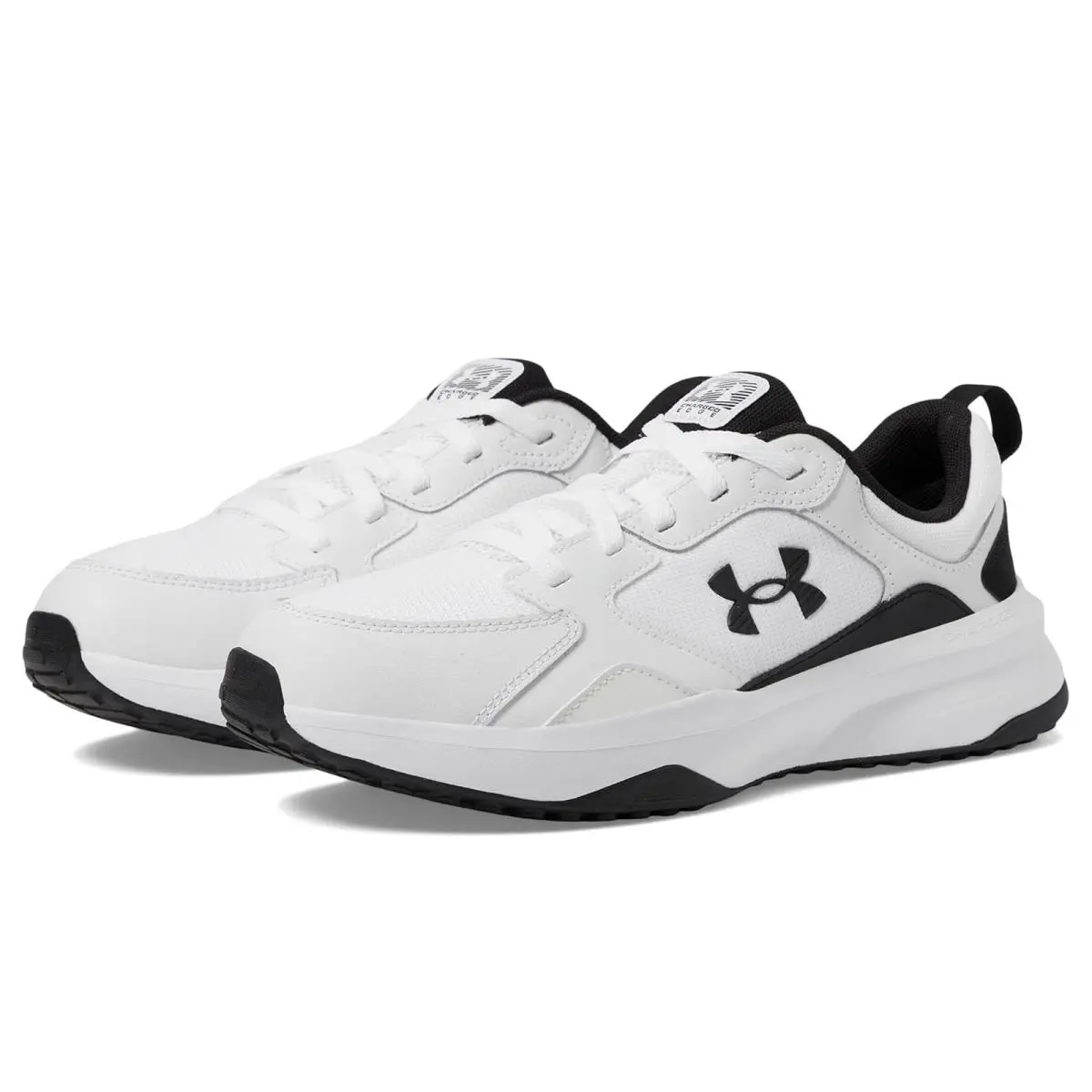 Man`s Sneakers Athletic Shoes  Charged Edge White/White/Black by Under Armour