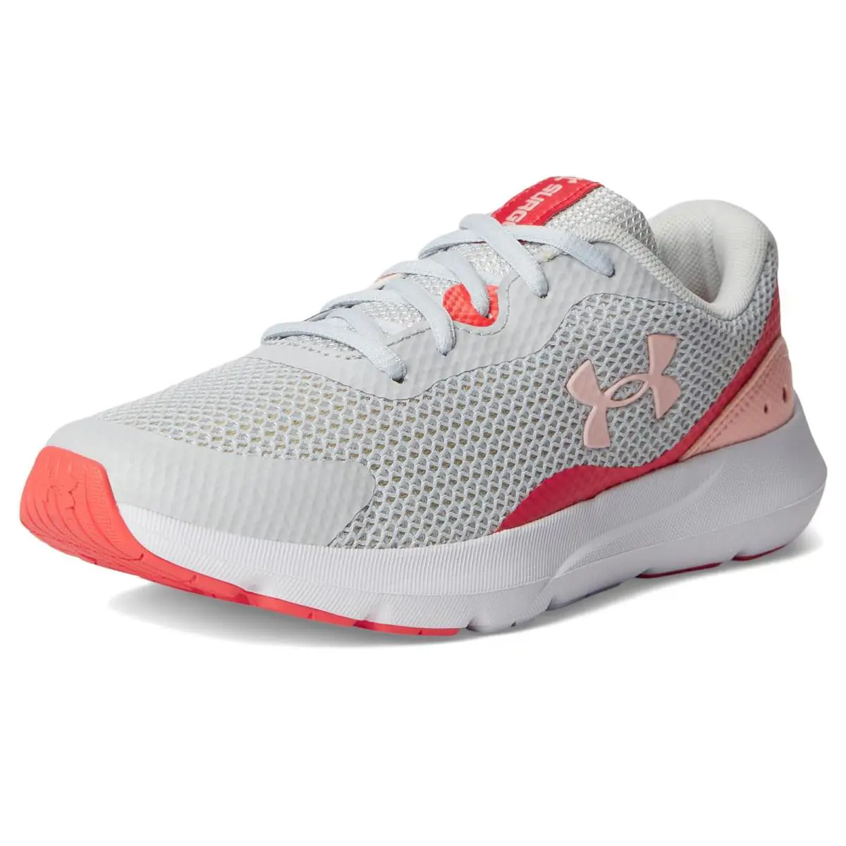 Under Armour shoes  - Halo Gray/Venom Red/Pink Fizz 12