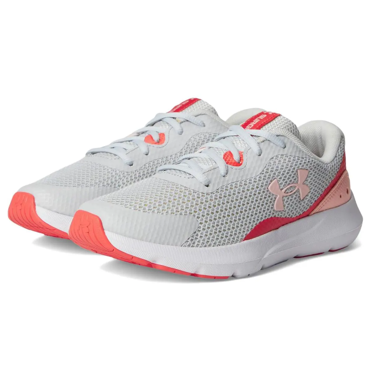 Under Armour shoes  - Halo Gray/Venom Red/Pink Fizz 6