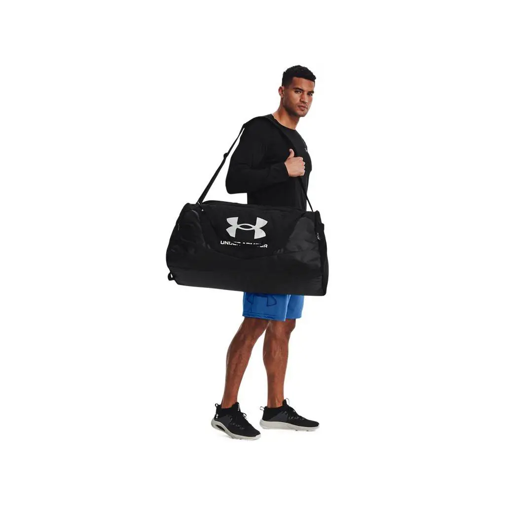 Under Armour Unisex Undeniable 5.0 Large Duffle Bag - Highly Water-repellent - BlackMetallic Silver