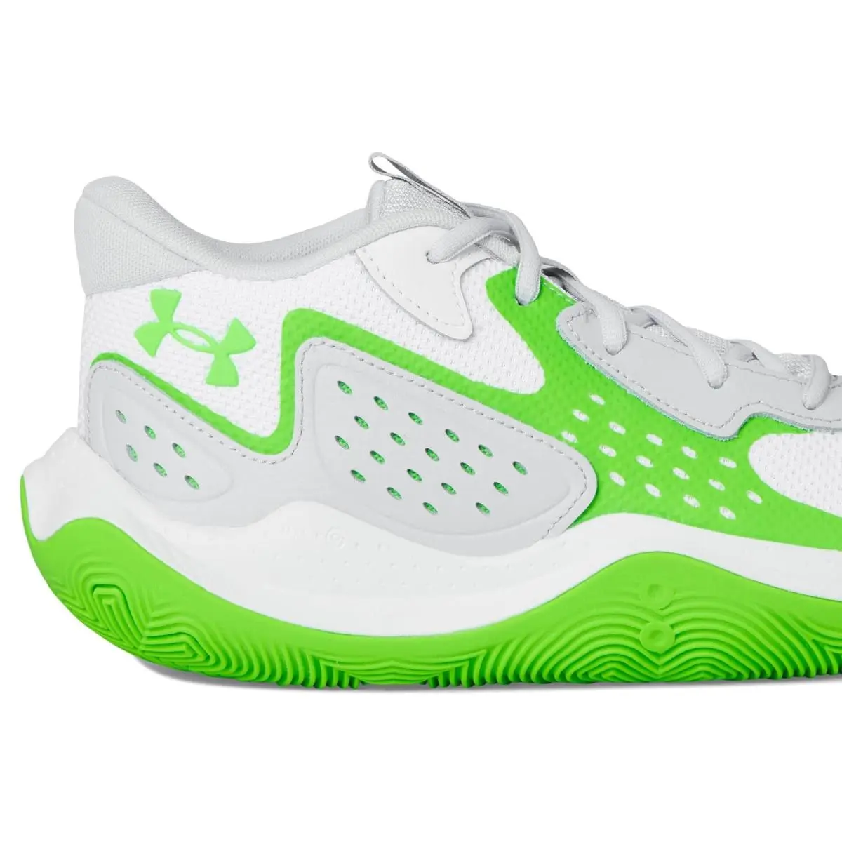 Under Armour shoes - White/Green Shock/Green Shock 4
