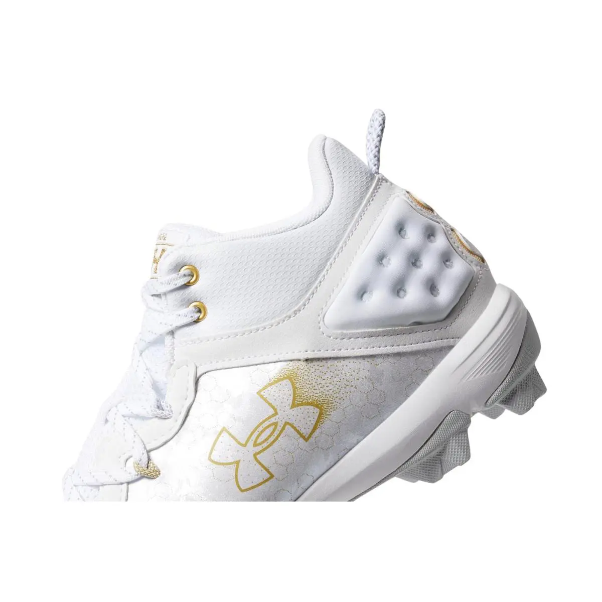 Under Armour shoes - White/White/Metallic Gold 3