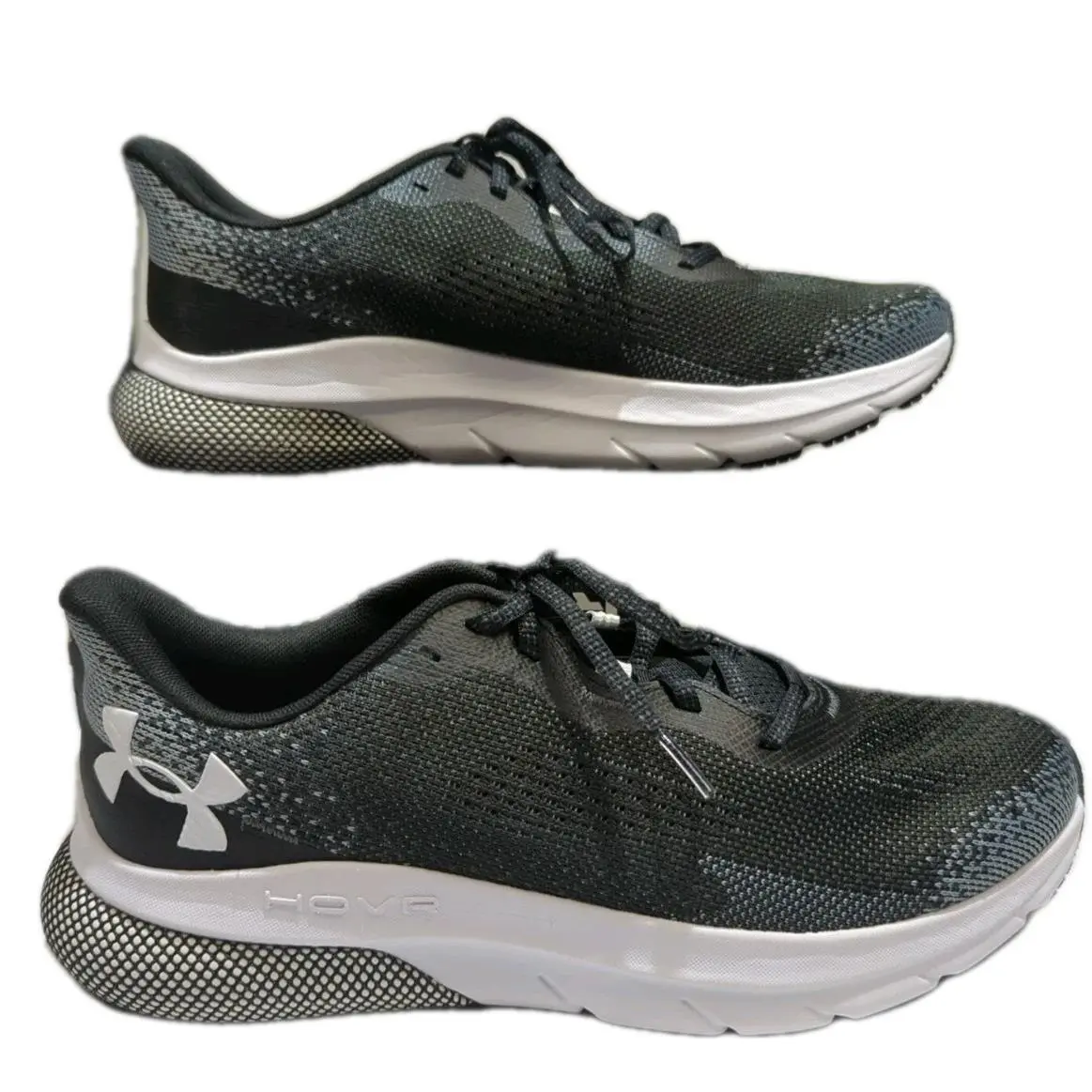 Under Armour Men`s Shoes Size 10.5 Black/gray/white Hovr Turbulence 2