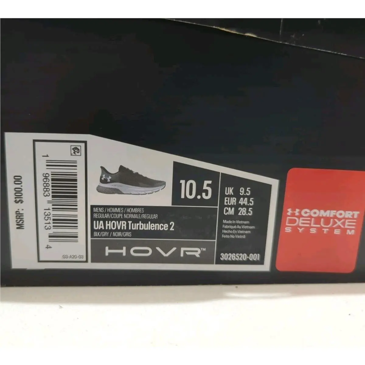 Under Armour shoes - Under Armour HOVR Turbulence 2 - 3026520-001 - Black 8