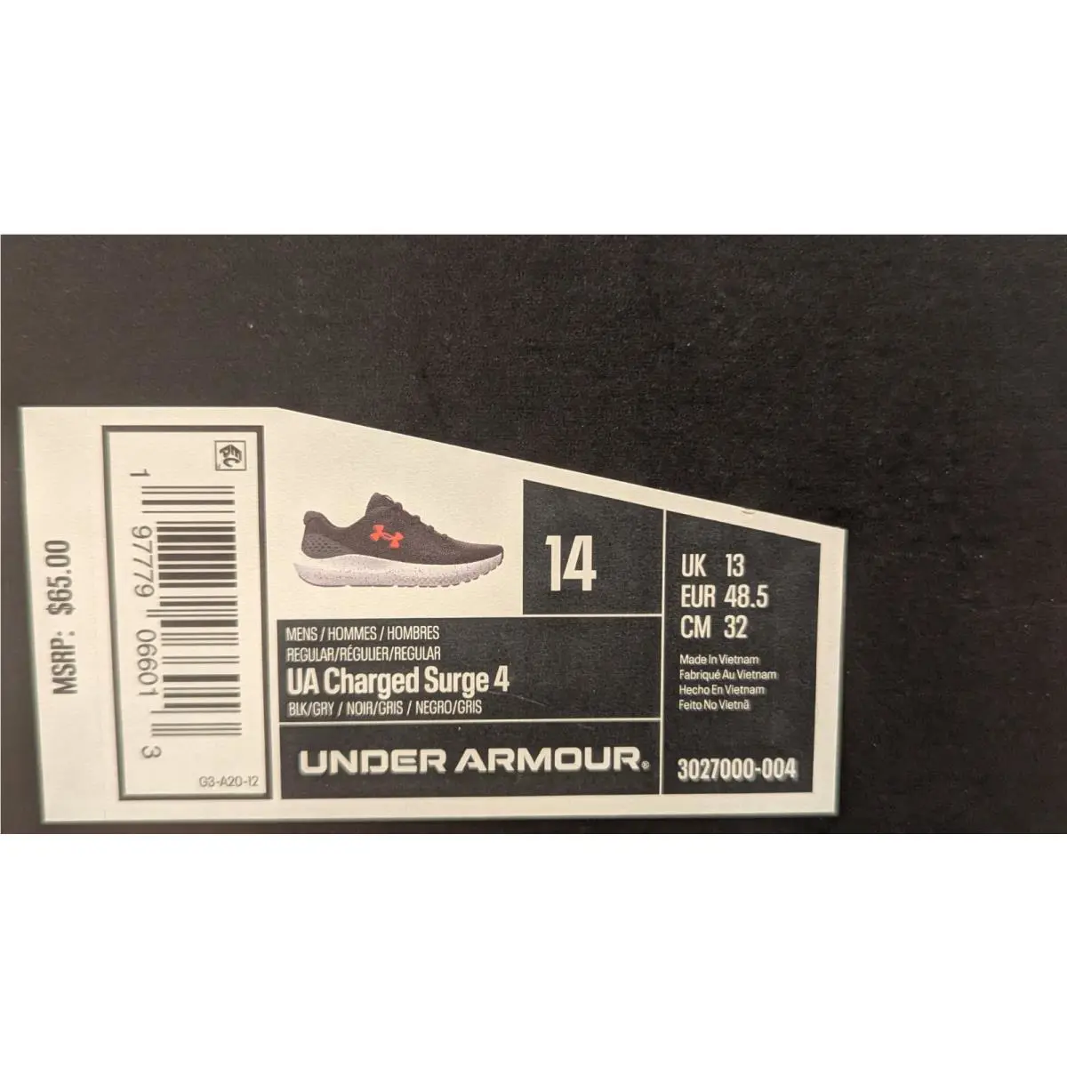 Under Armour shoes - Black / Anthracite / Ares Red 4