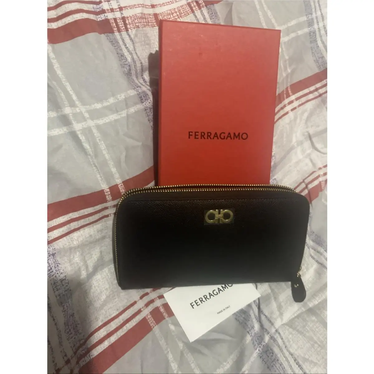 Salvatore Ferragamo Black Leather Wallet