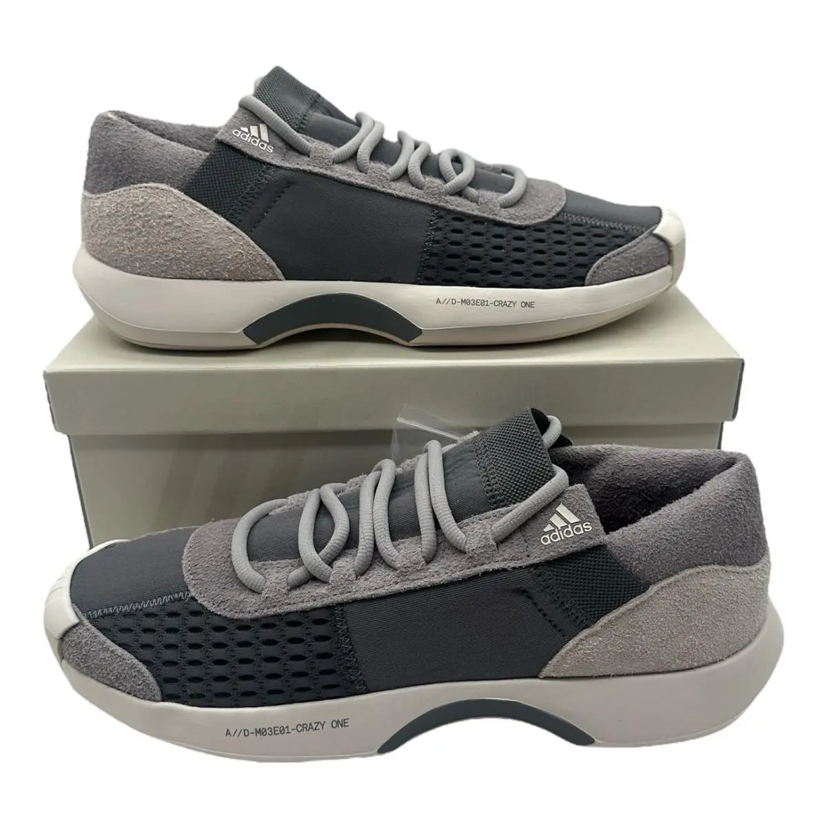 Adidas Crazy 1 Adv A D Gilbert Arenasshoes Men Sz 8 Grey/white Sneaker CQ1868 - Gray