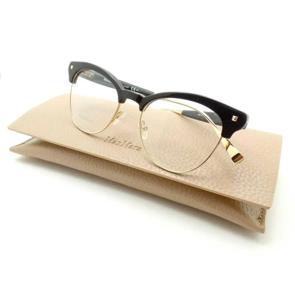 Max Mara MM 1271 Mdc Black Gold 50 Eyeglass Frame