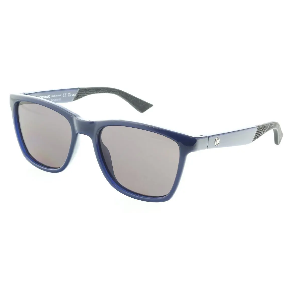 Montblanc MB0399S-004 Matte Navy Square Sunglasses Sharp Urban Look