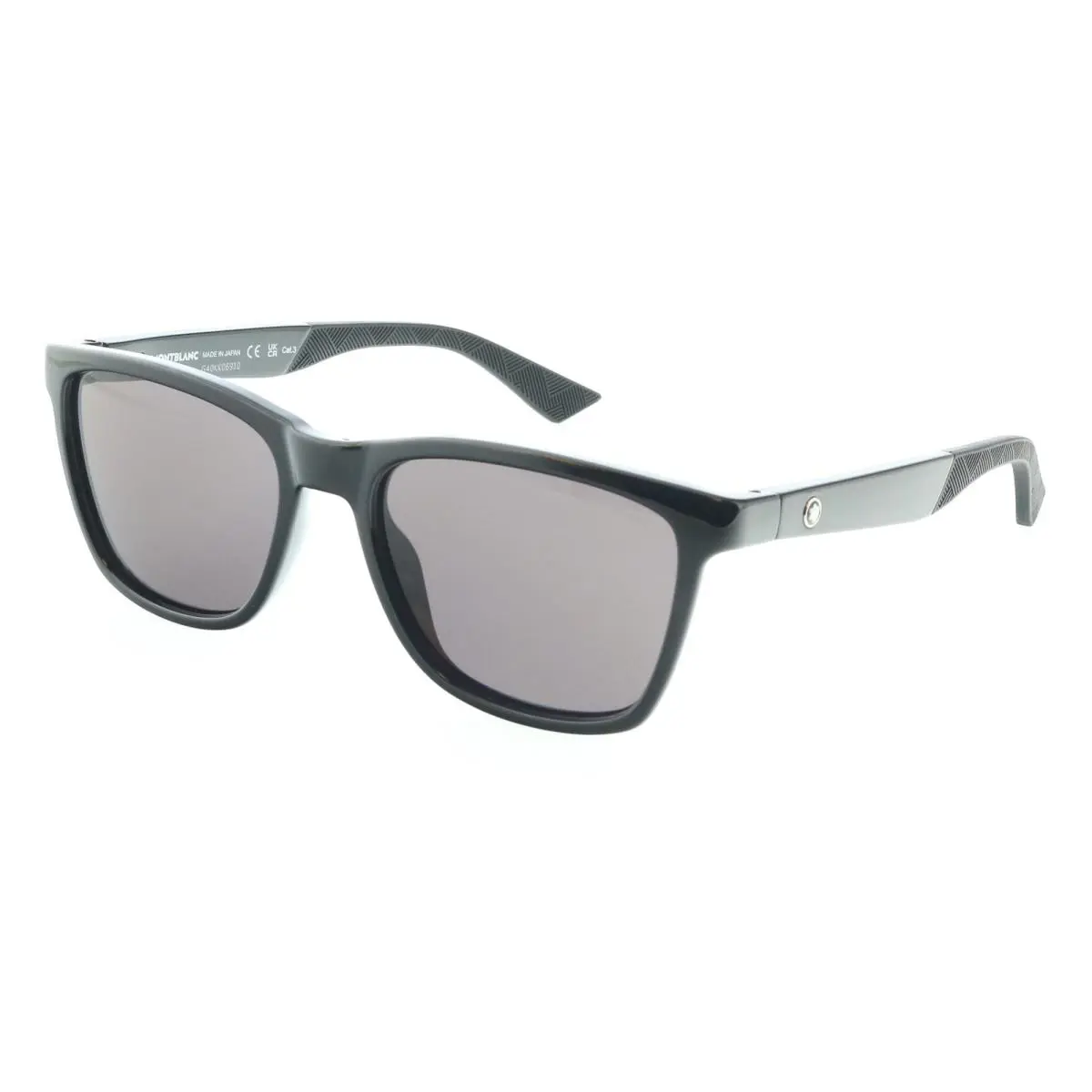 Montblanc MB0399S-001 Black Angular Sunglasses Premium UV Protection
