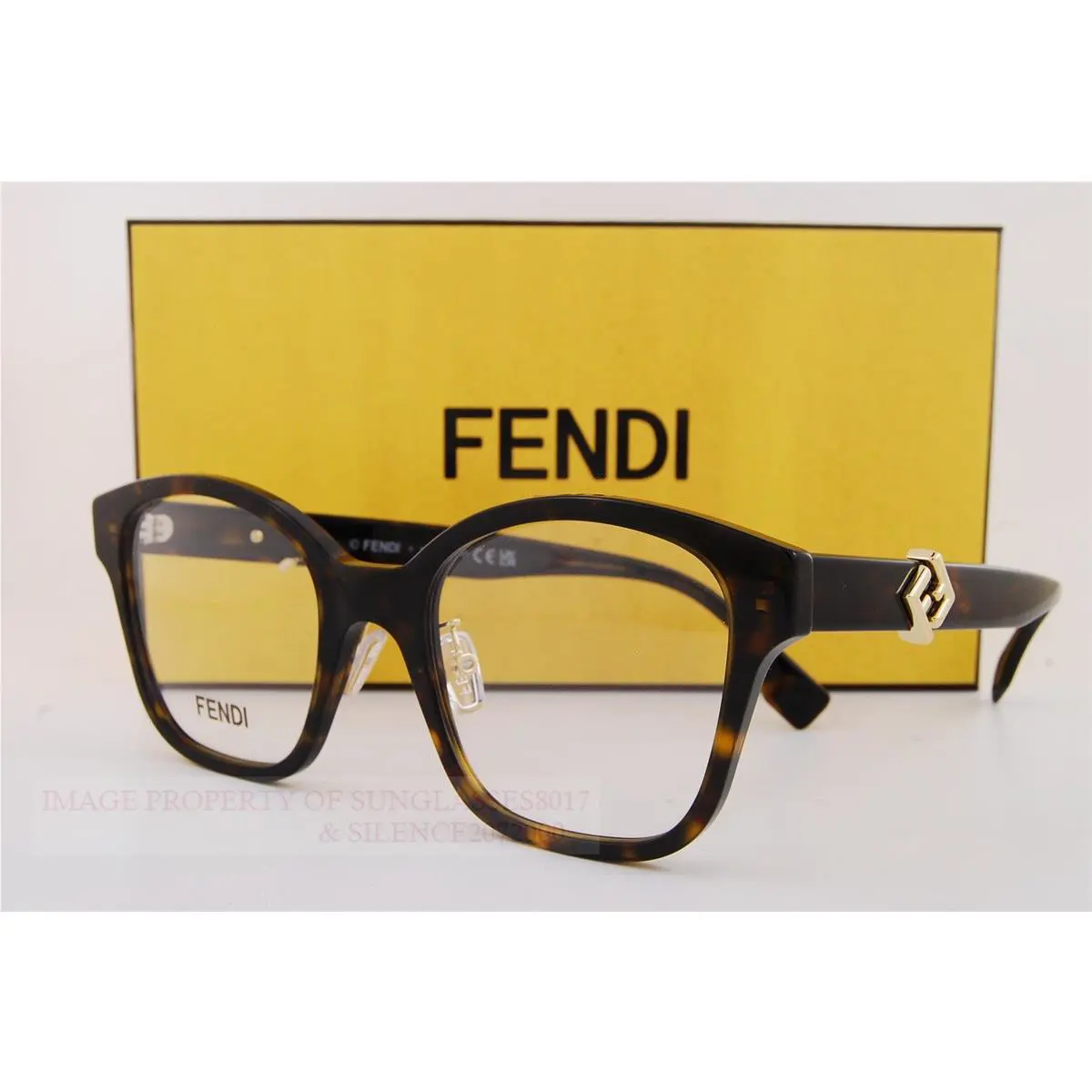 Fendi Eyeglass Frames FE 50135F 052 Tortoise For Women Size 52mm