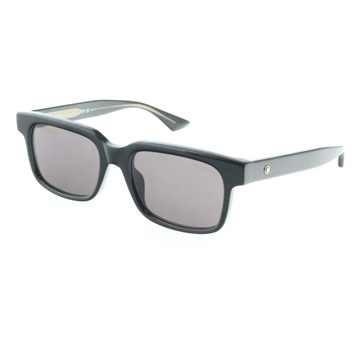 Montblanc MB0383S-001 Bold Black Square Sunglasses Minimalist Statement