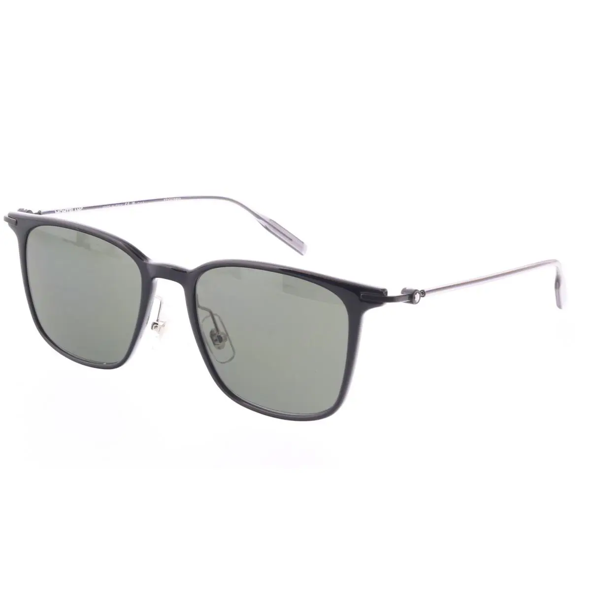 MB0354S-001 Slim Black Sunglasses Lightweight Rectangular Style by Montblanc
