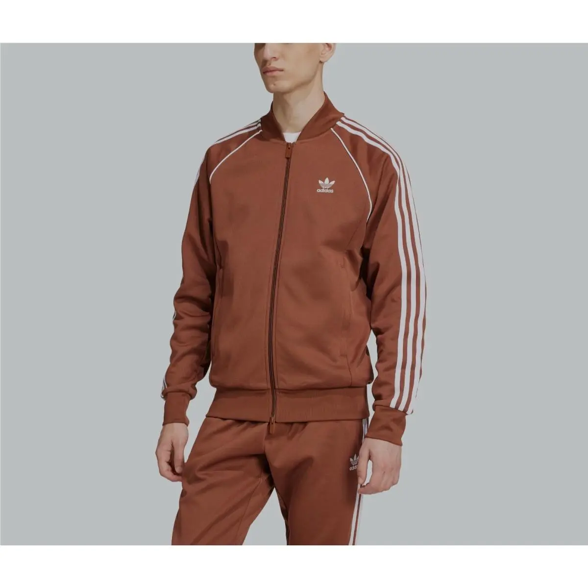 Adidas Originals Adicolor Classic Sst Track Jacket Men`s Size XL Brown IY9855