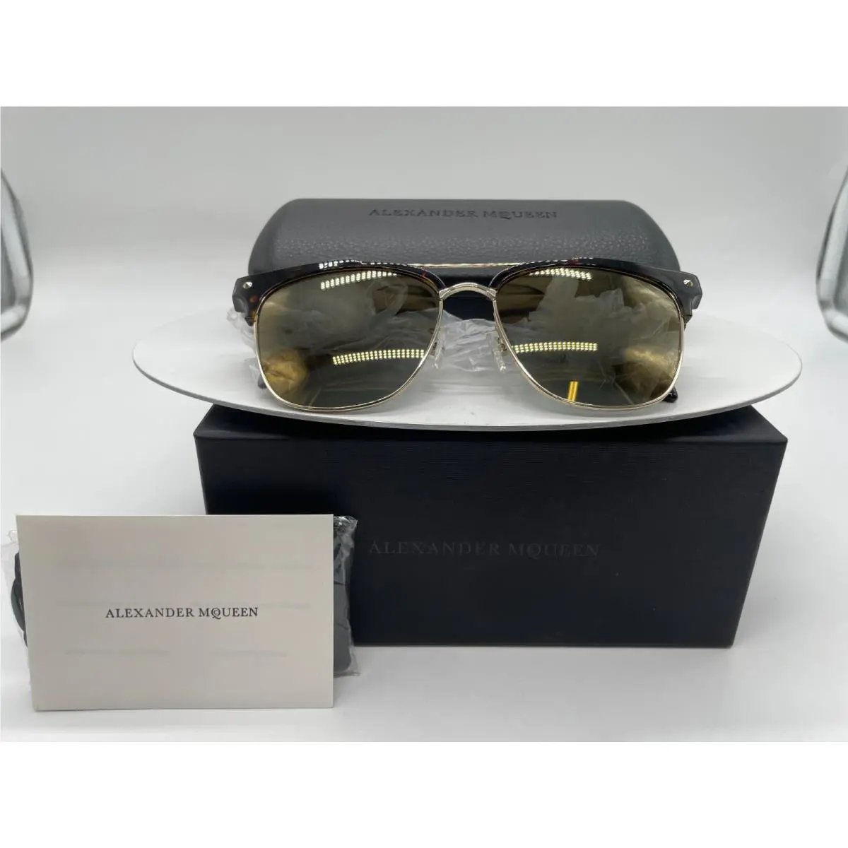 Alexander Mcqueen AM0126SK Sunglasses with Brown Lenses