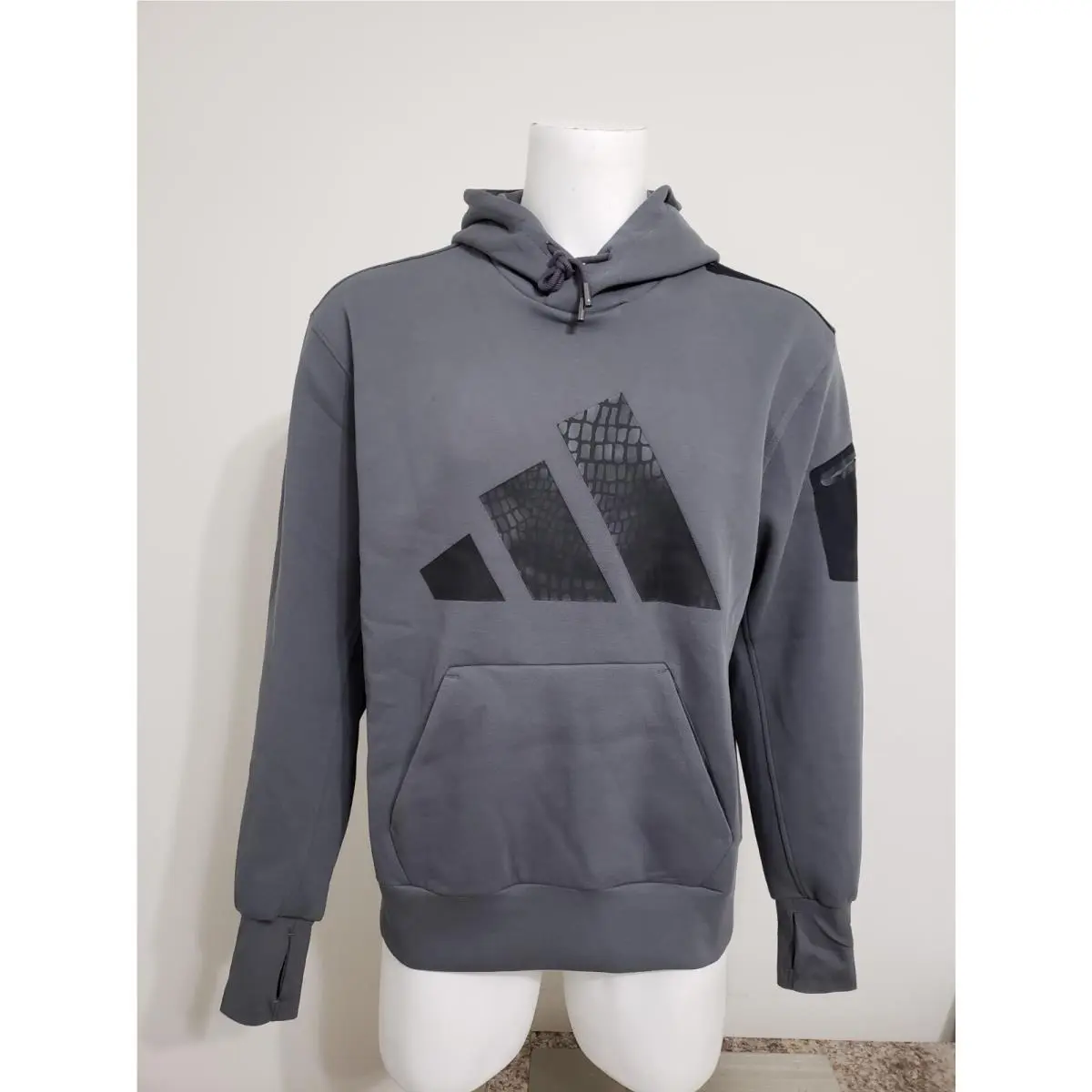 Adidas Men`s Best of Adidas Training Hoodie HD6404 Grey Size M